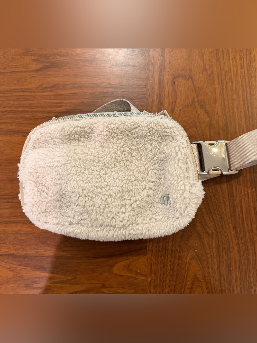 lululemon athletica Cream Sherpa Crossbody Belt Bag
